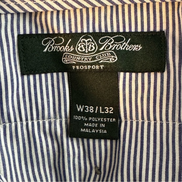 Men’s Brooks Brothers Country Club Size 38 x 32 Black Polyester Dress Pants - Picture 10 of 11